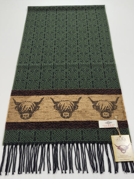 Celtic Alba Highland Cow Scarf
