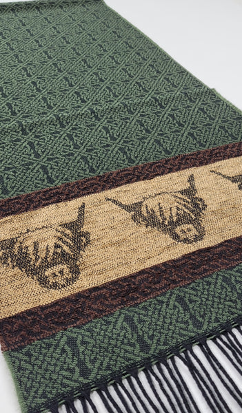 Celtic Alba Highland Cow Scarf