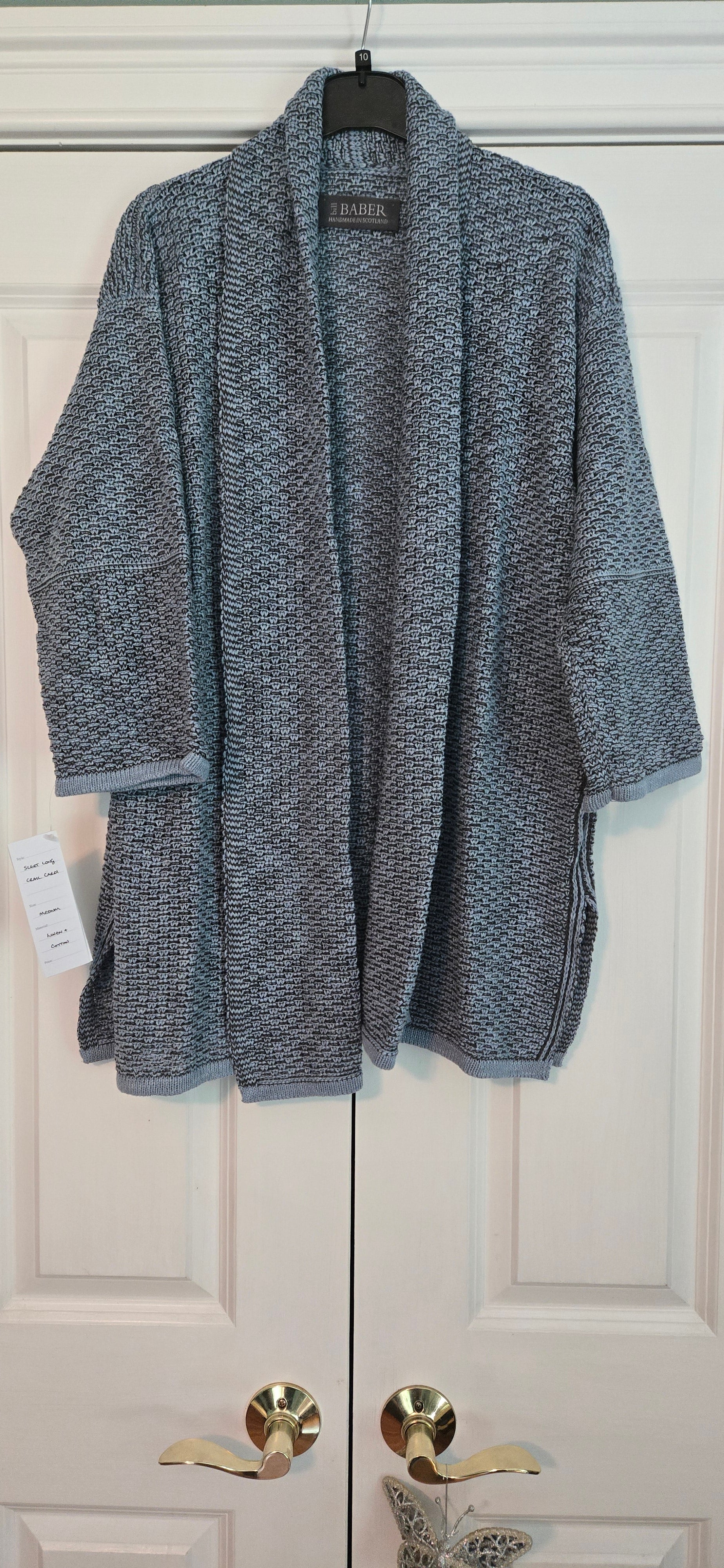 Long Crail Cardigan in Sleet