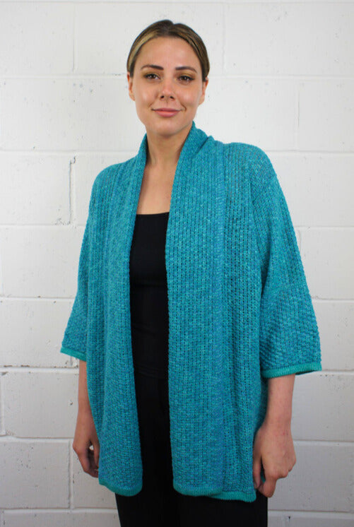 Long Crail Cardigan in Atlantic