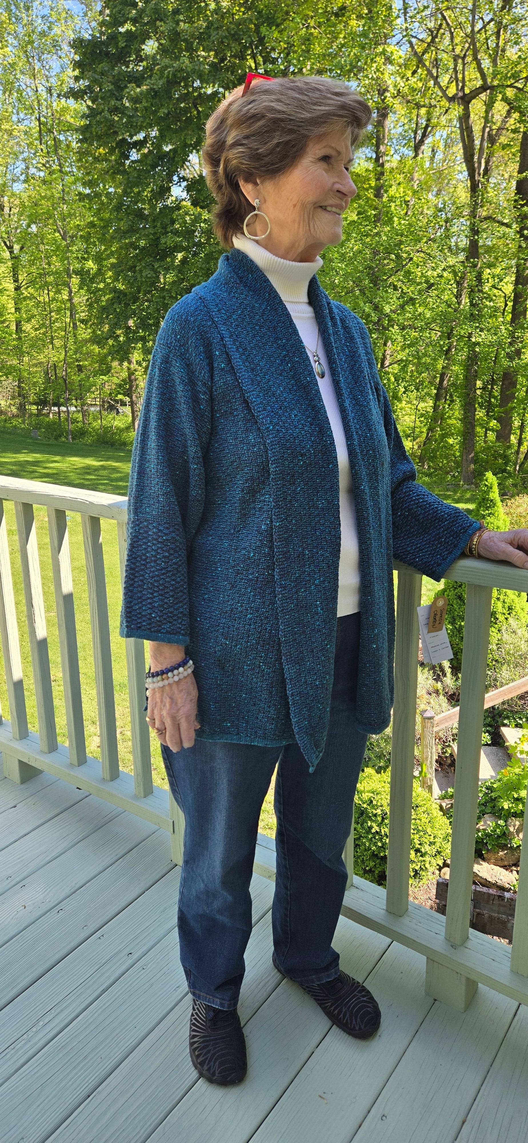 Long Crail Cardigan in Donegal Merino wool