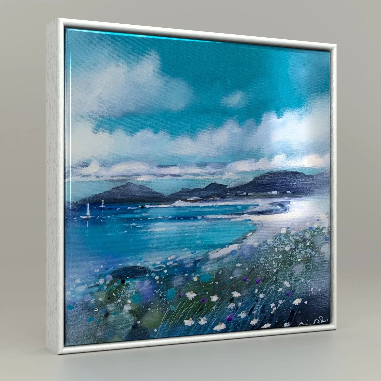 'Luskentyre, Isle of Harris' Framed Tile
