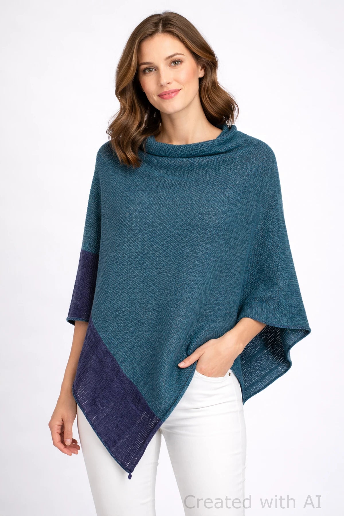 Marine Cape in Shetland Wool