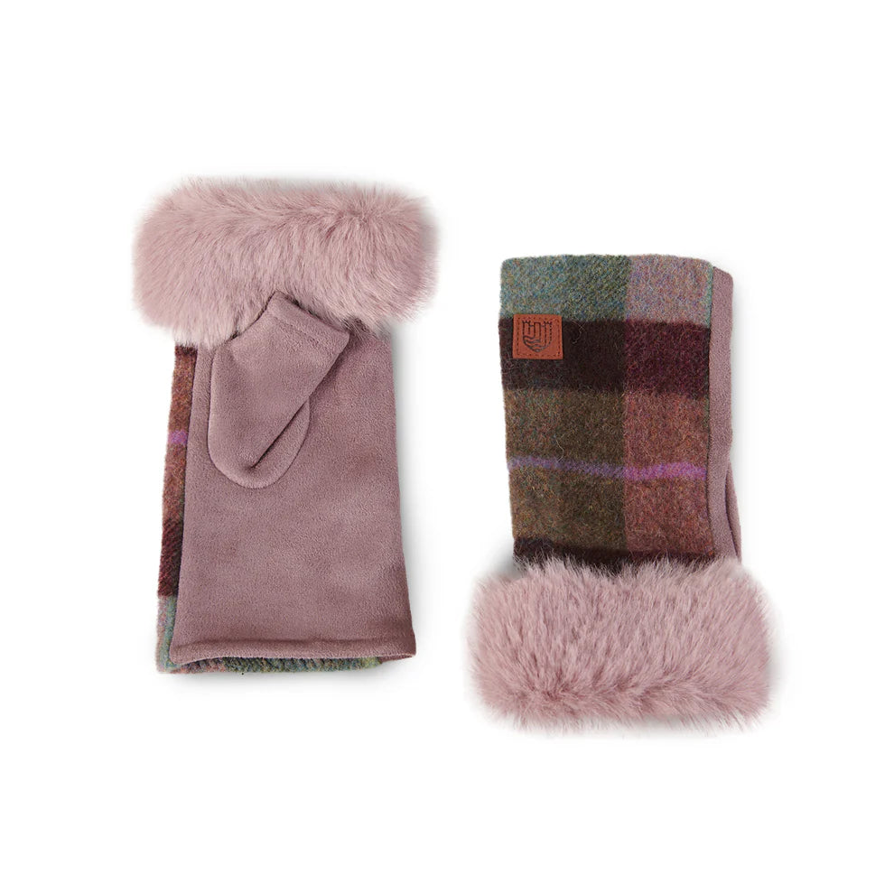 Mittens in Lambswool Tartan