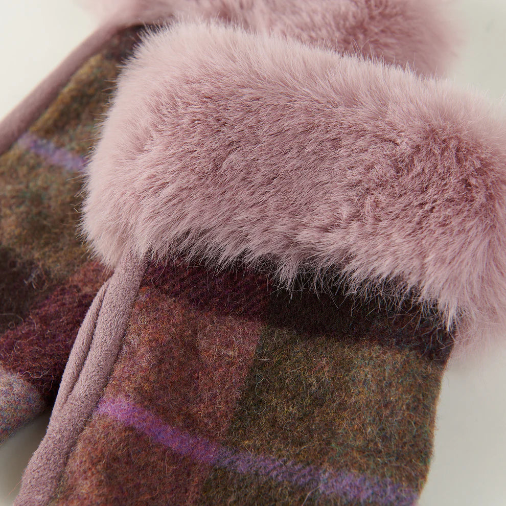 Mittens in Lambswool Tartan