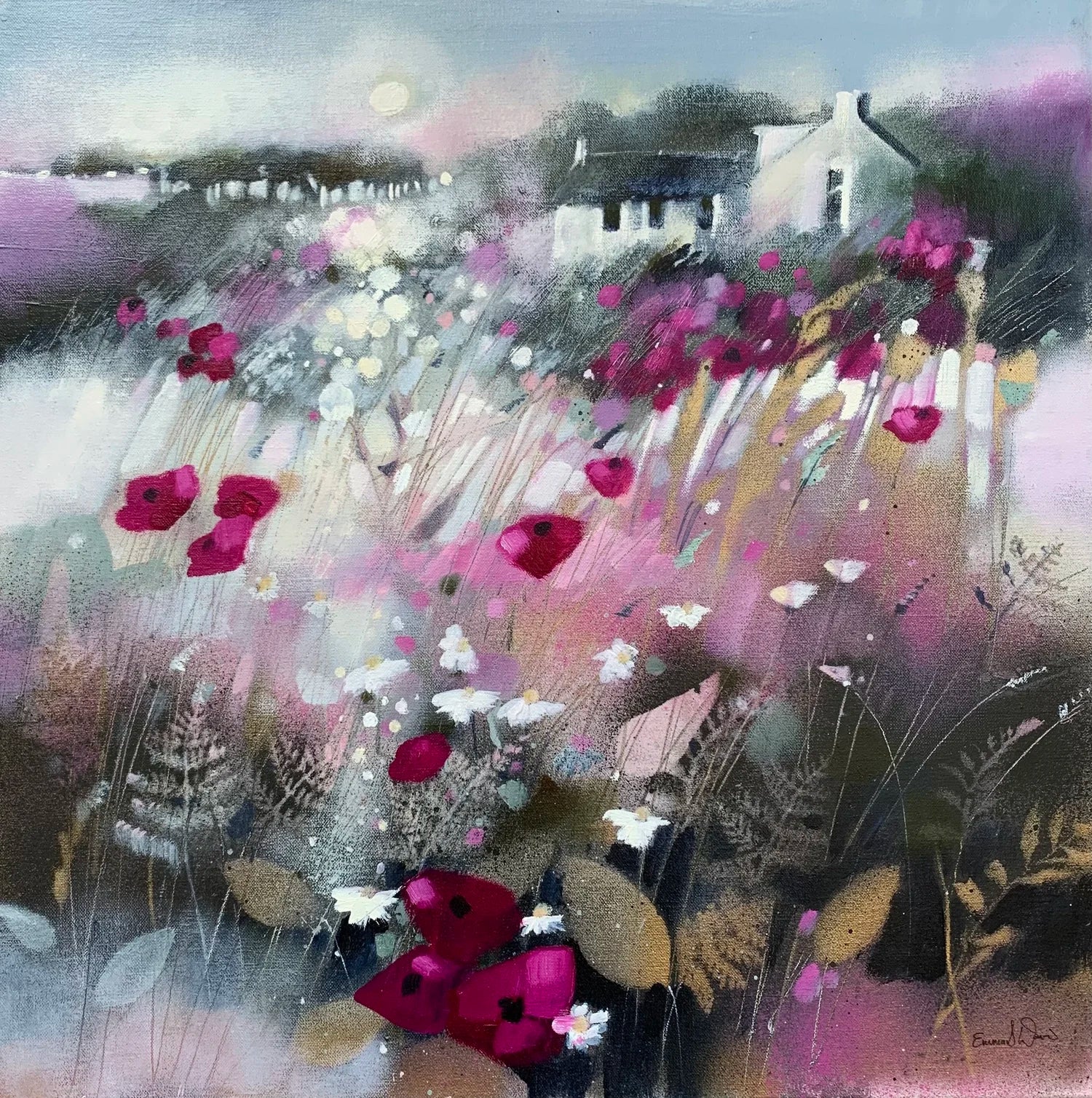 Greeting Card 'Perthshire Poppies in Pink'