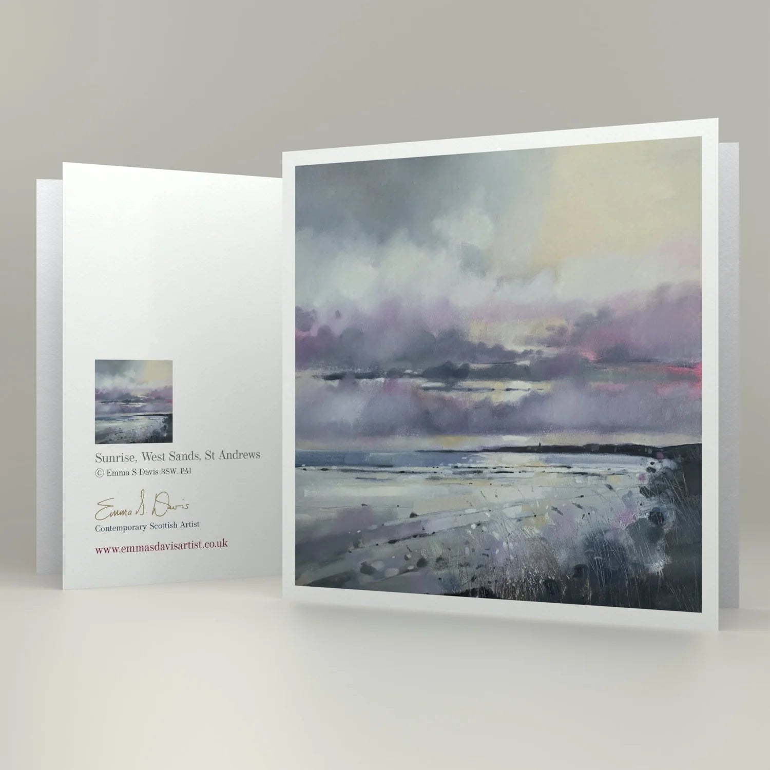 Greeting Card 'Sunrise, West Sands, St Andrews