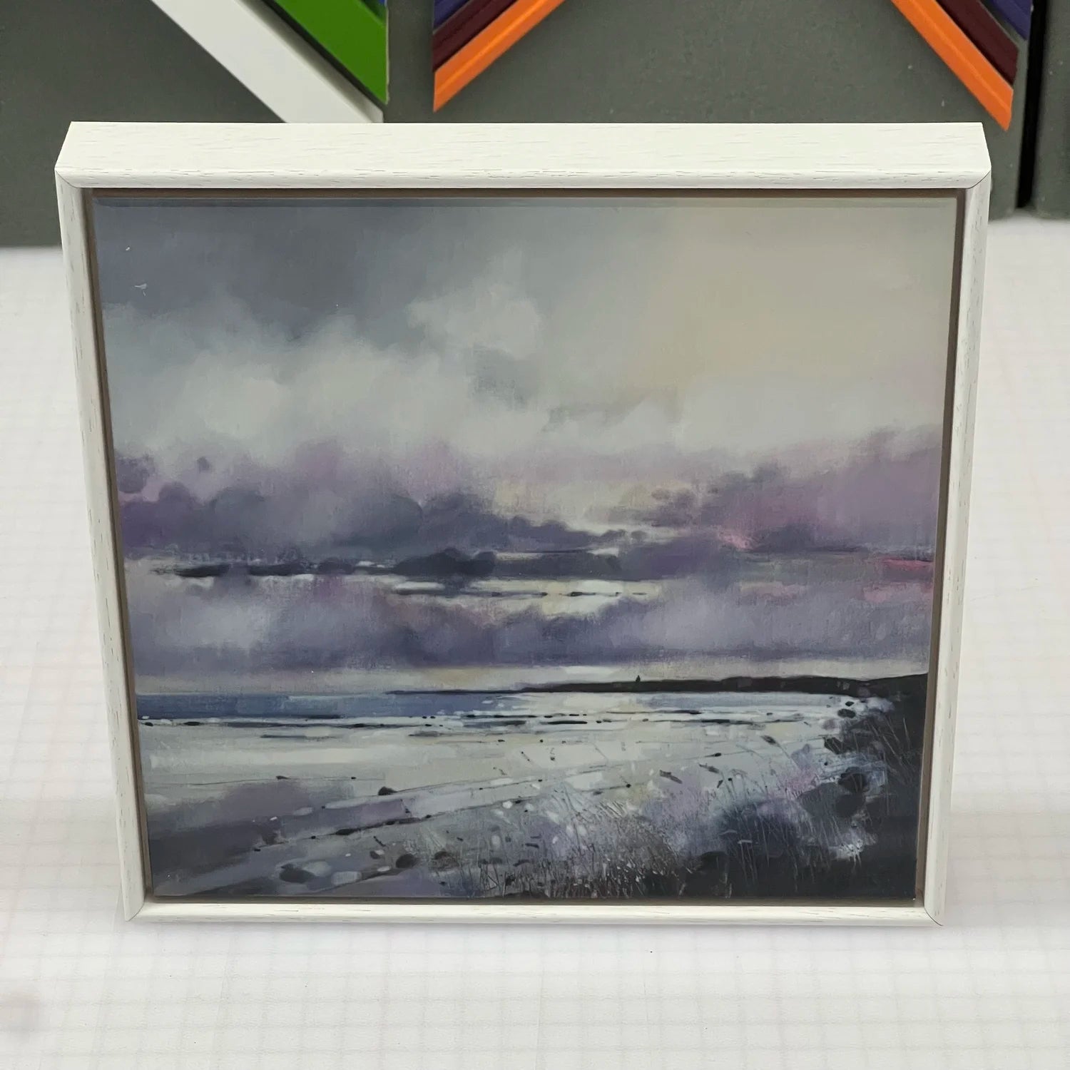 'Sunrise, West Sands, St Andrews' Framed Ceramic Tile