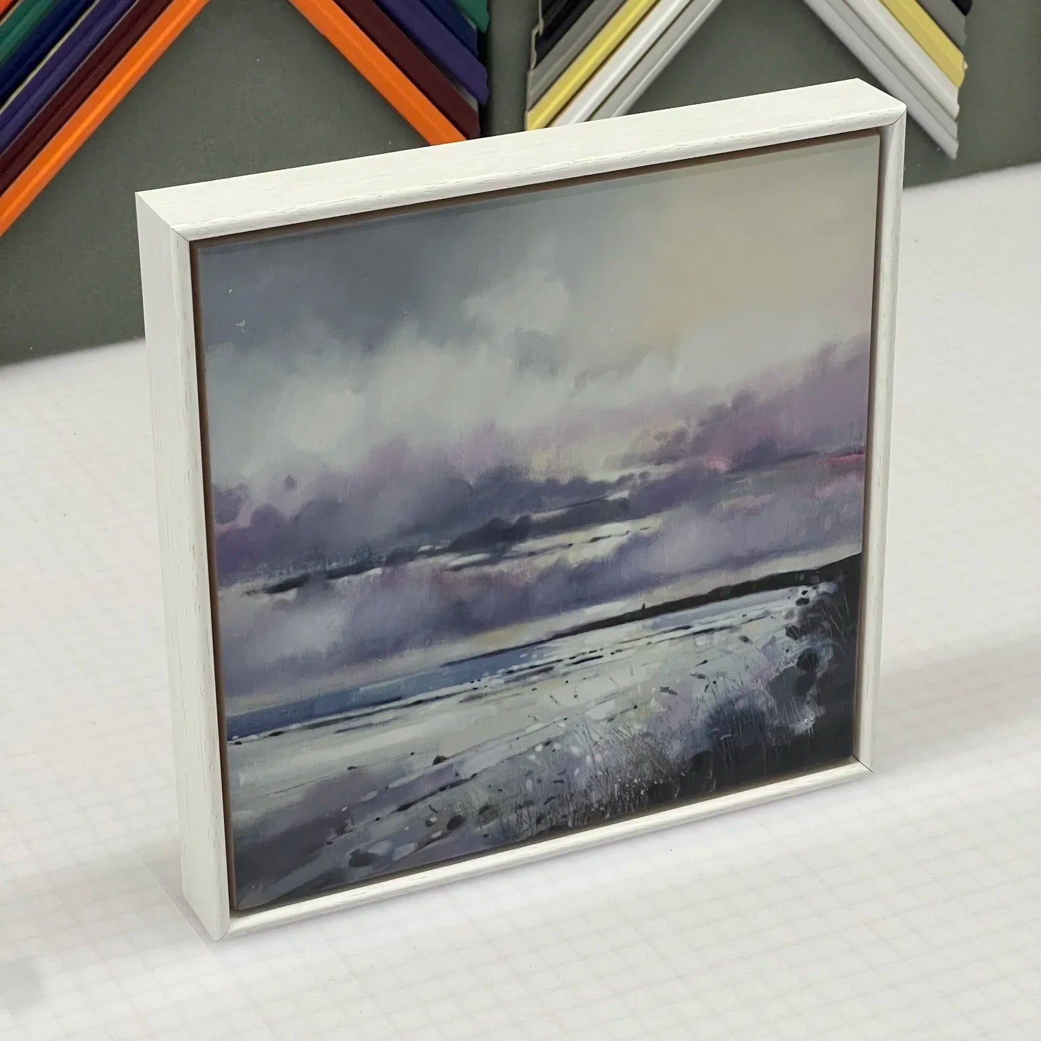 'Sunrise, West Sands, St Andrews' Framed Ceramic Tile