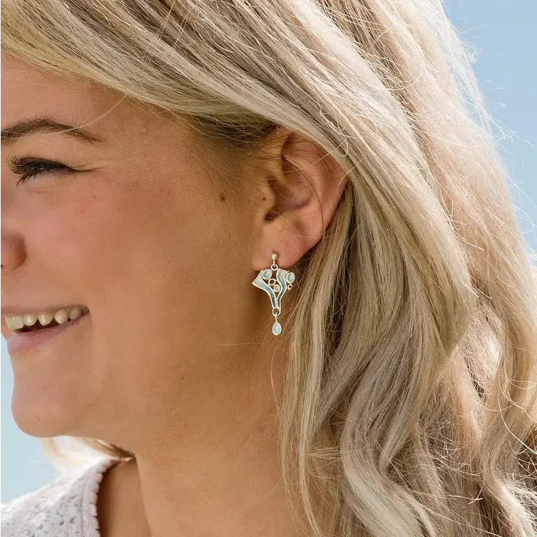 Arctic Stream Drop Earrings - Scottish Jewelry