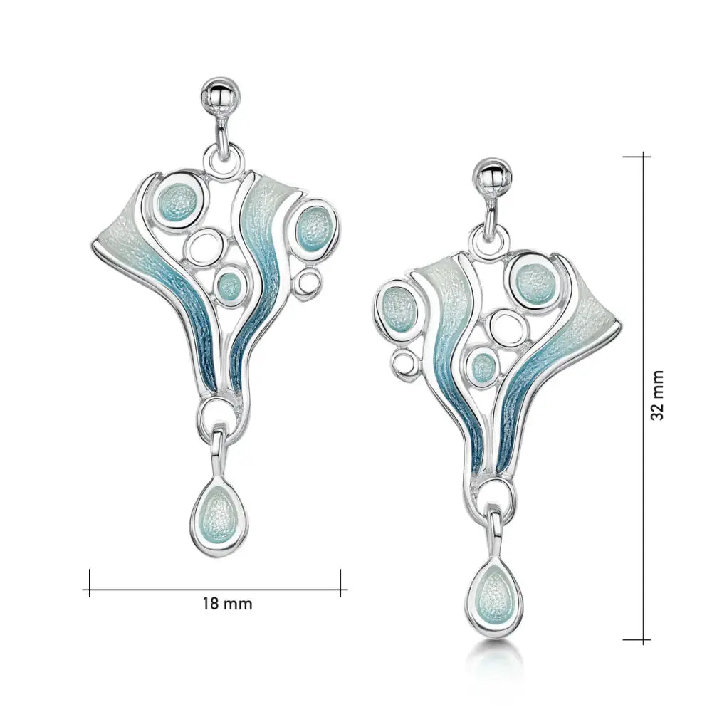 Arctic Stream Drop Earrings - Scottish Jewelry