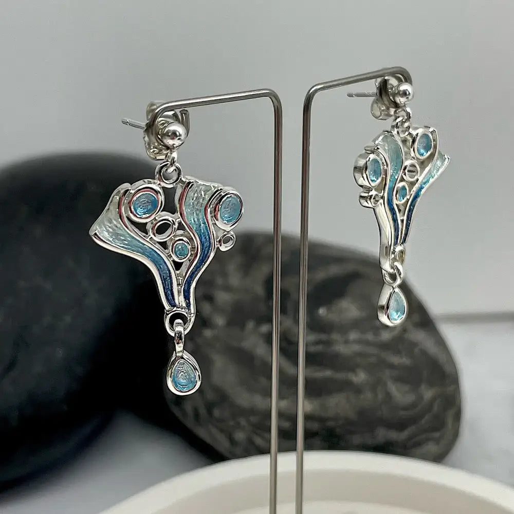 Arctic Stream Drop Earrings - Scottish Jewelry