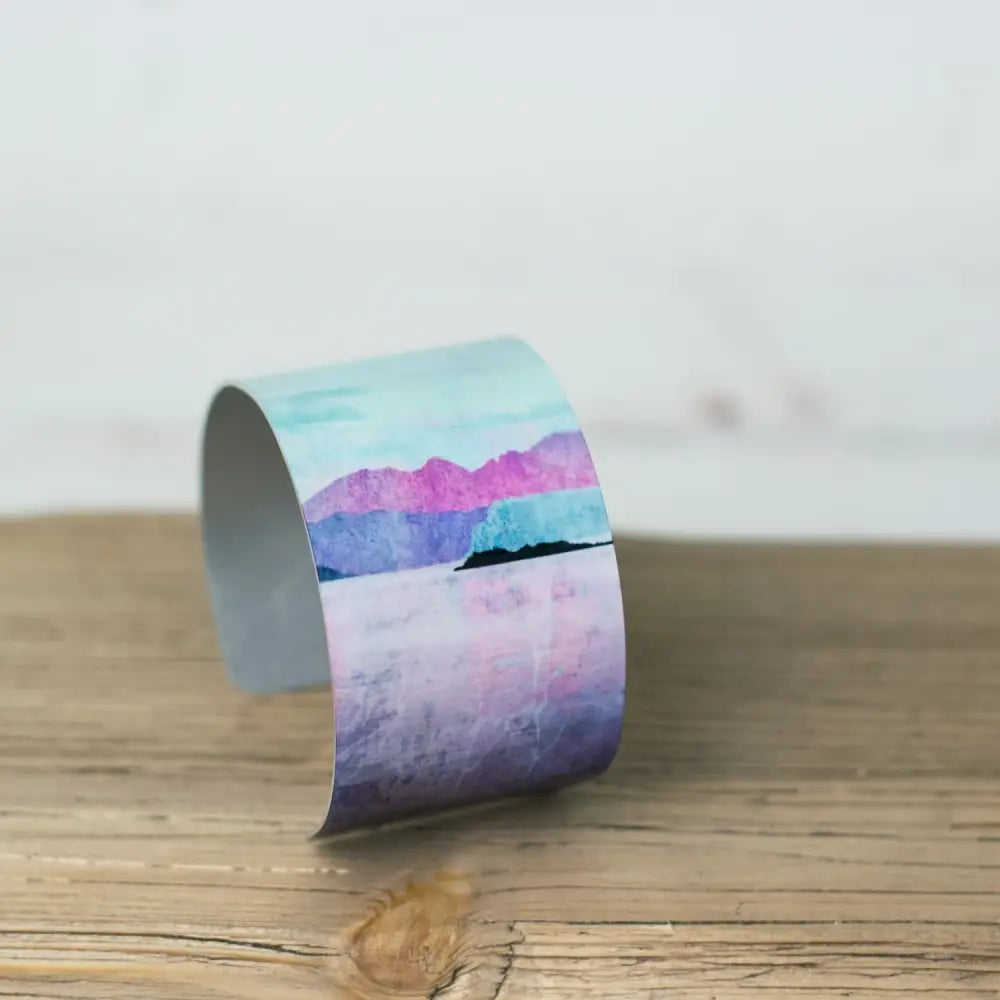 Arran over the Sound of Bute Cuff Bangle - Scottish Jewelry