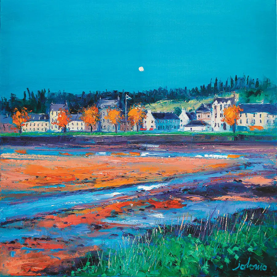 Autumn Gloaming Lochgilphead Card - Scottish Art