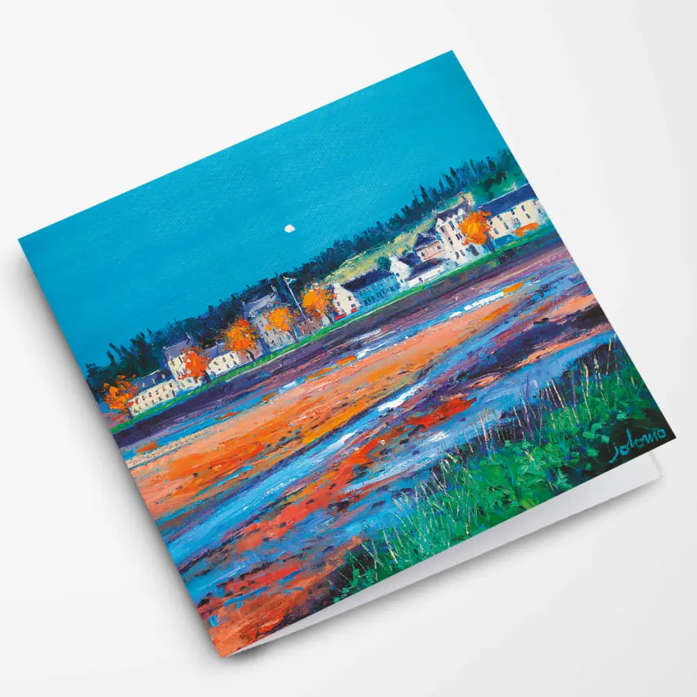 Autumn Gloaming Lochgilphead Card - Scottish Art