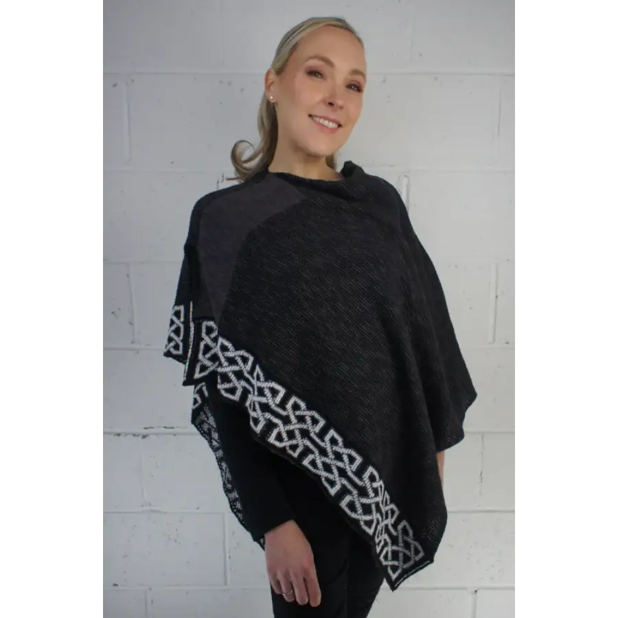 Ballater Silk & Linen Shawl - Charcoal - Cosy Essentials