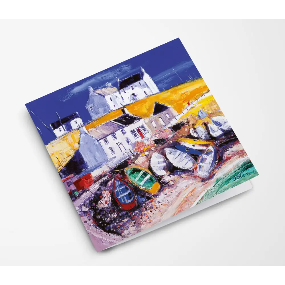 Beached Boats at Portnahaven Islay Card - Greetings