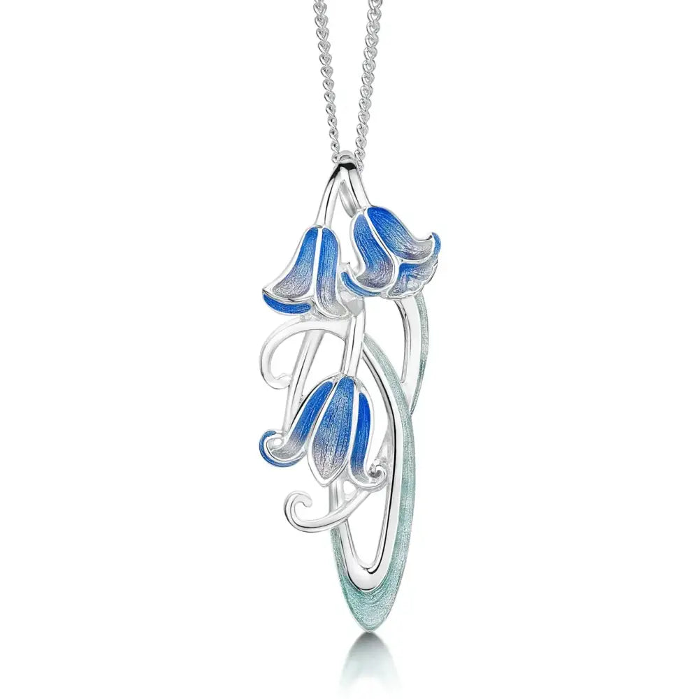 Bluebell Enamel Dress Necklace by Sheila Fleet - Scottish Jewelry