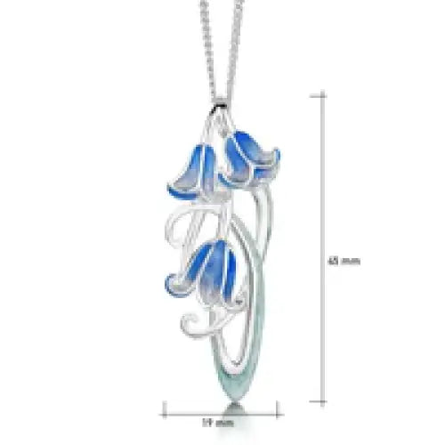 Bluebell Enamel Dress Necklace by Sheila Fleet - Scottish Jewelry