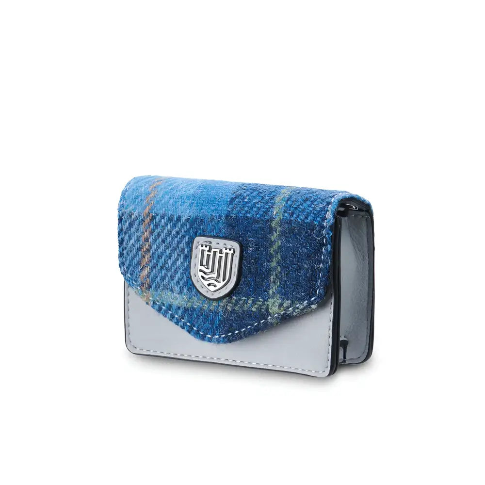 Card Case in Harris Tweed - Blue