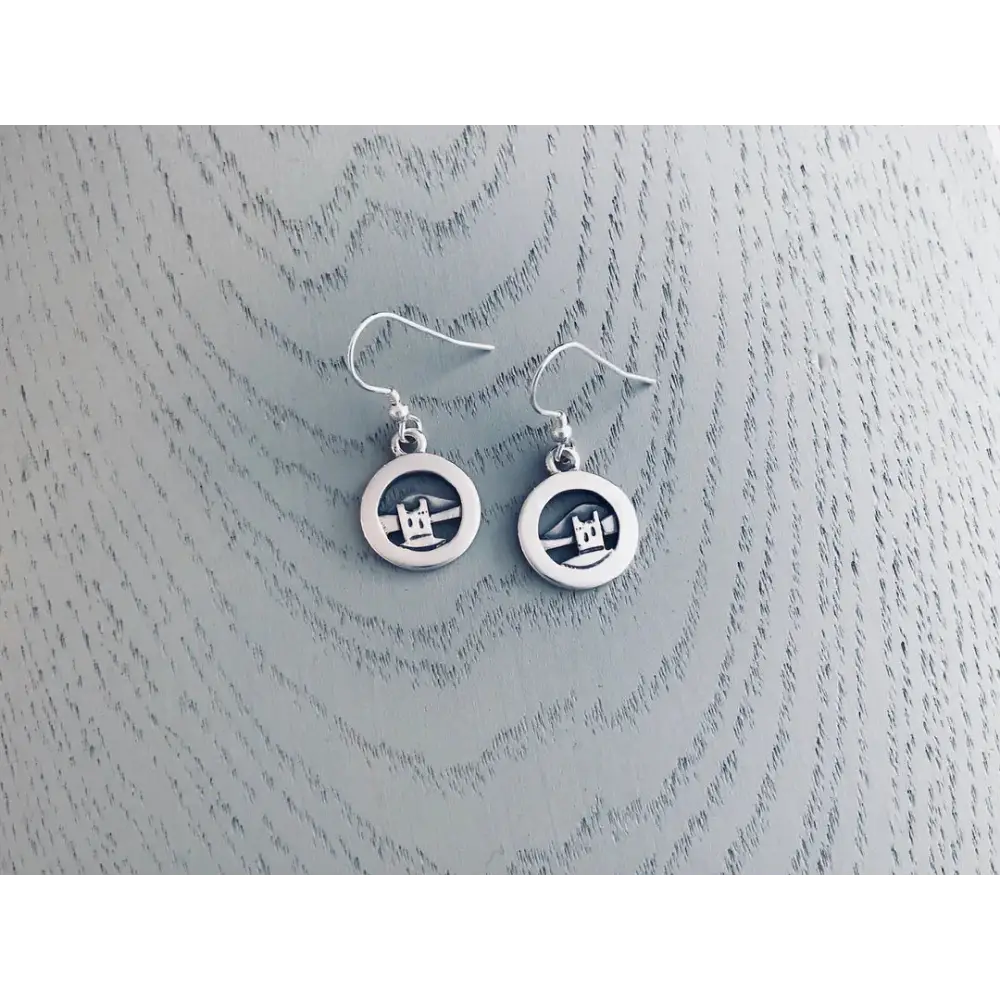 Castle View Silver Drop Earrings - Scottish Jewelry