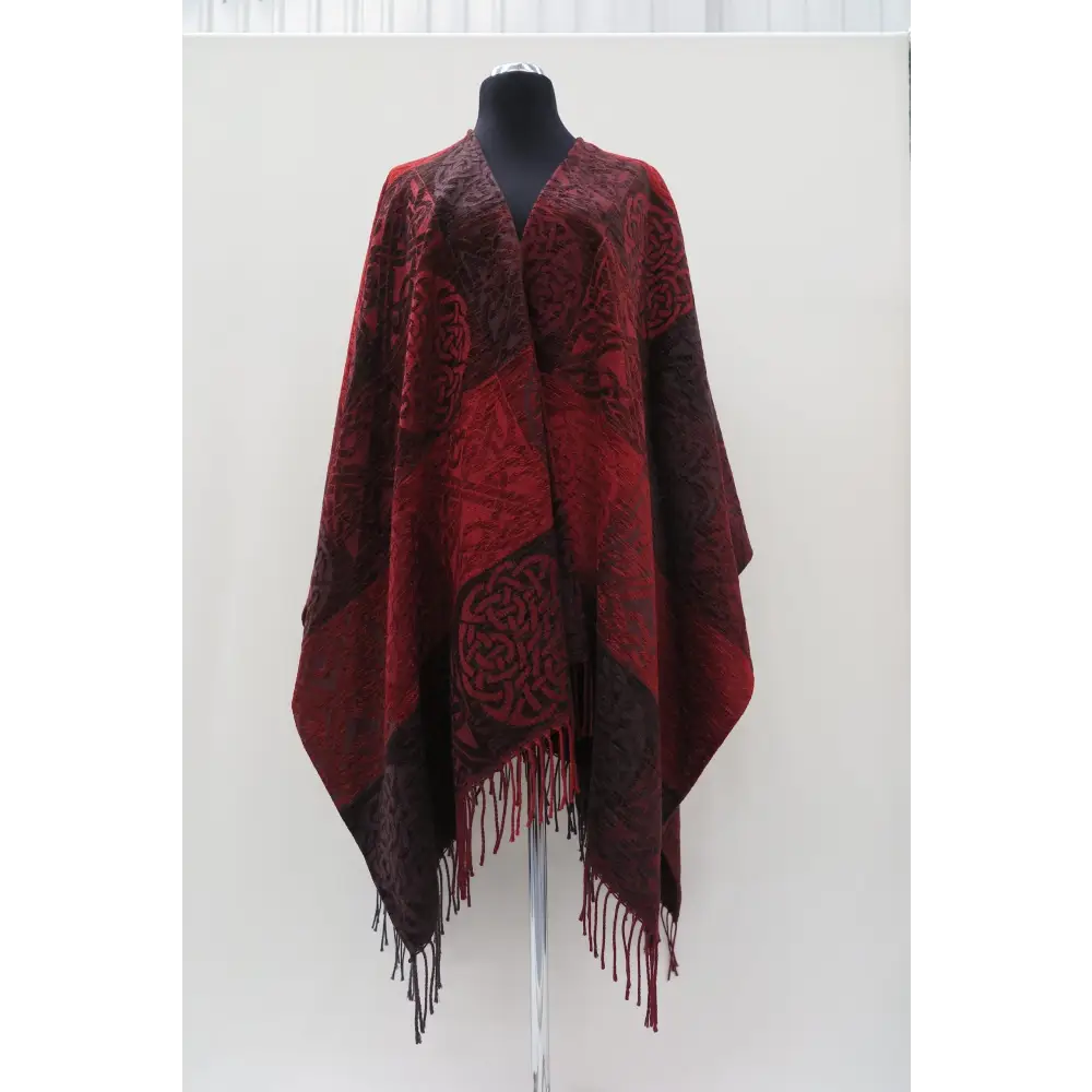 Celtic Knot Ruanas - Garnet - Cosy Essentials