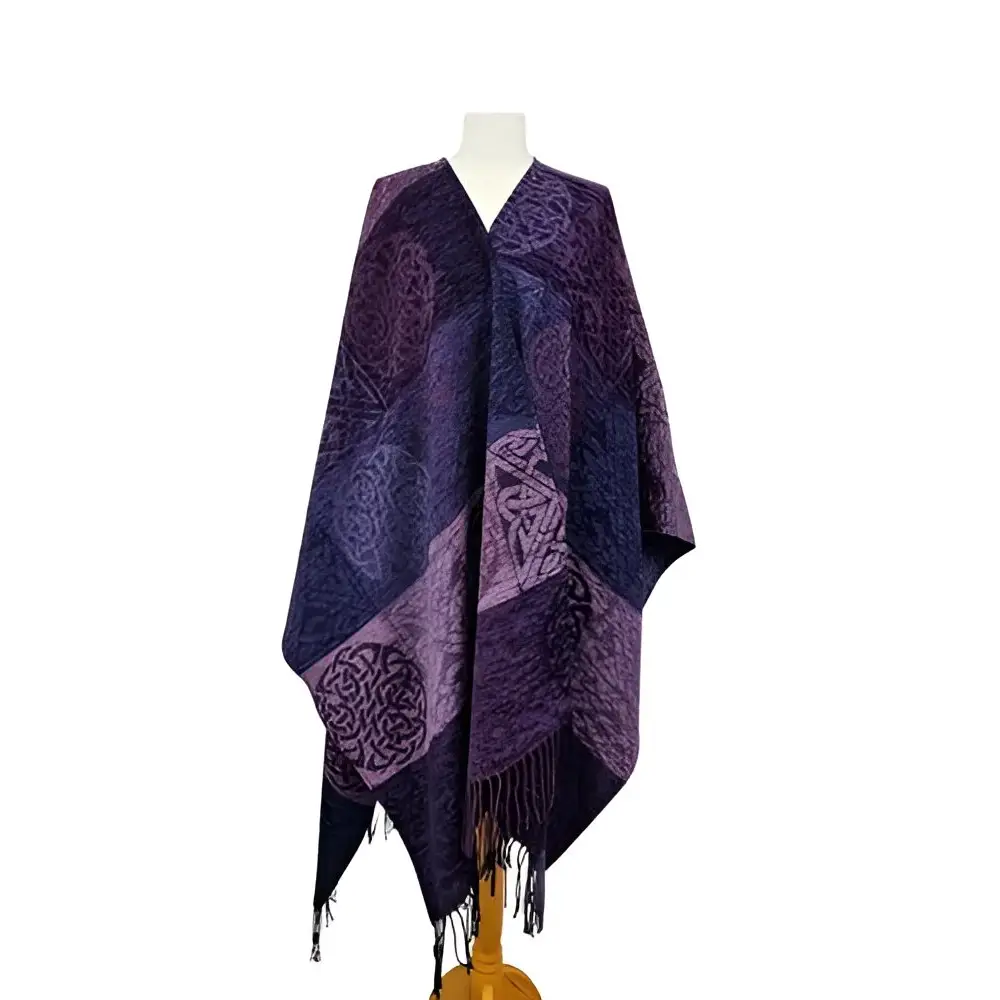 Celtic Knot Ruanas - Heather - Cosy Essentials
