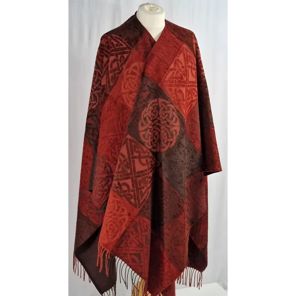 Celtic Knot Ruanas - Russet - Cosy Essentials