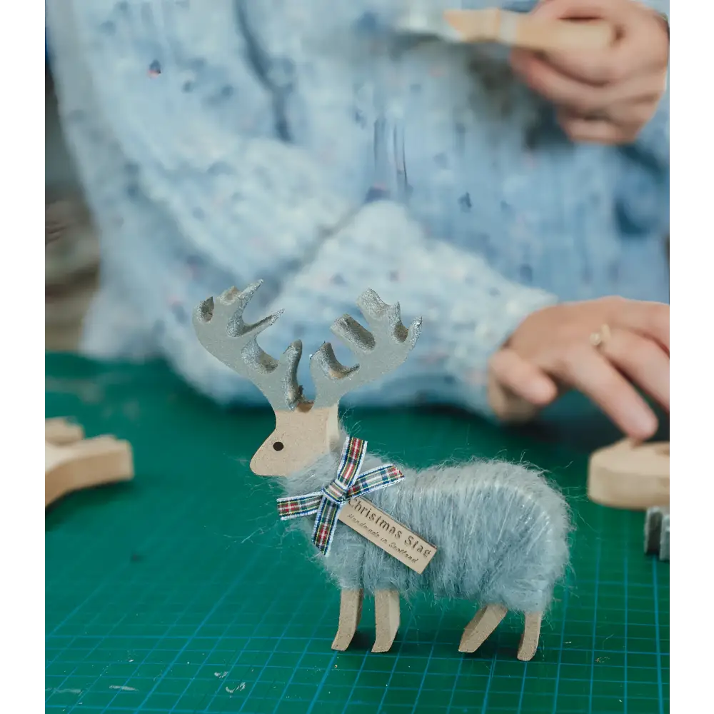 Christmas Hairy Coo Standing Ornaments - Scottish Home