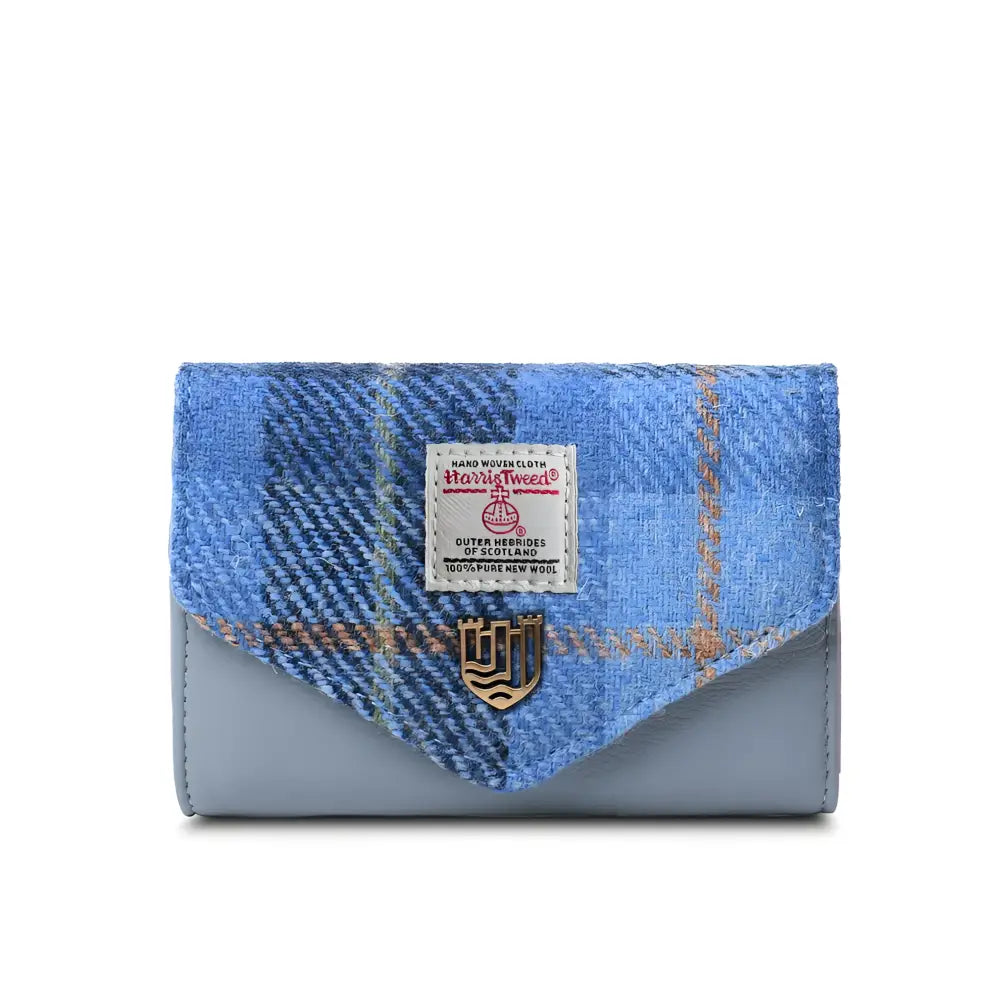 Clasp Purse in Harris Tweed - Blue