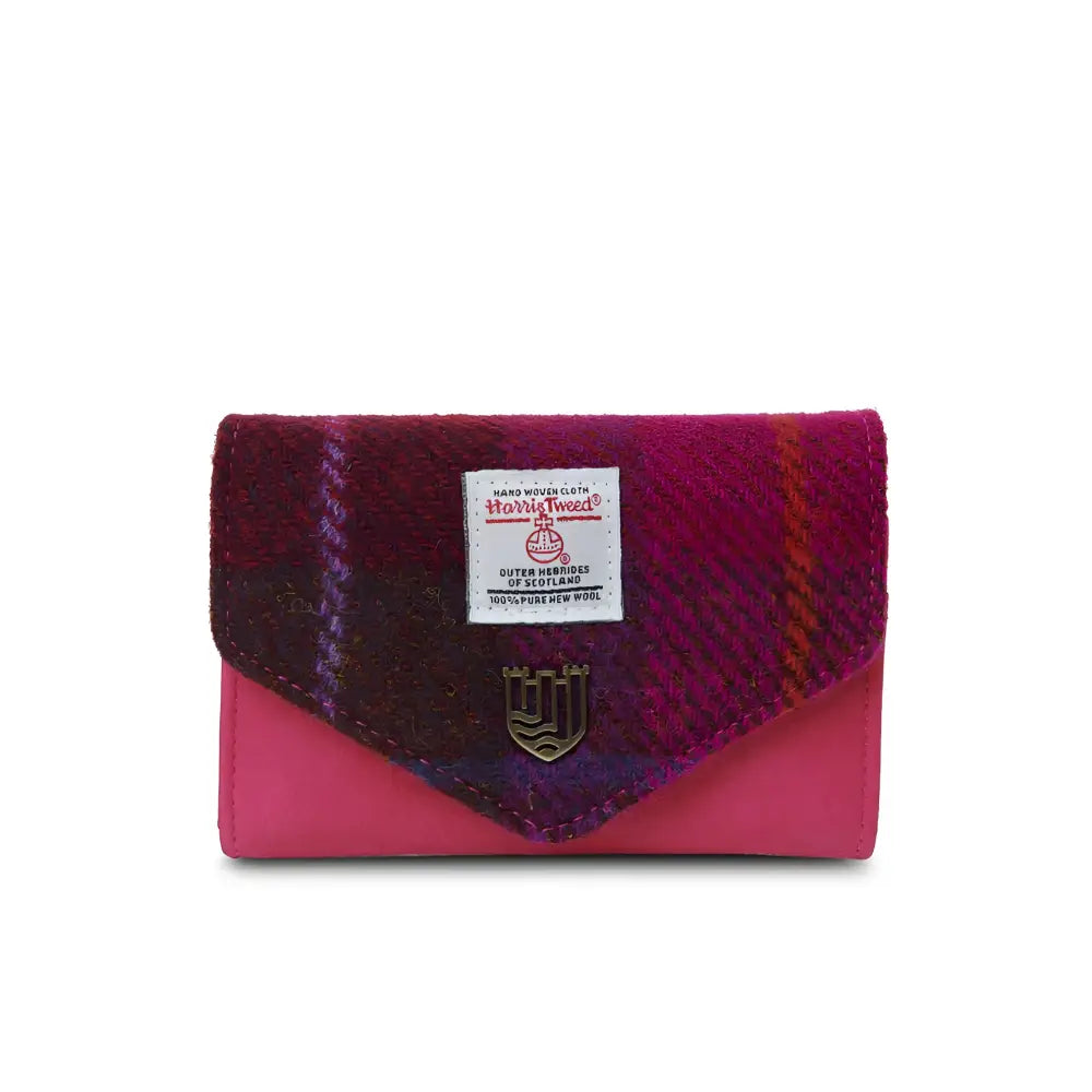 Clasp Purse in Harris Tweed - Fuchsia