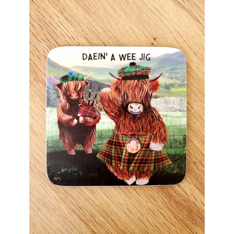 Daein A Wee Jig Coaster Wee Wishes Scottish Creations