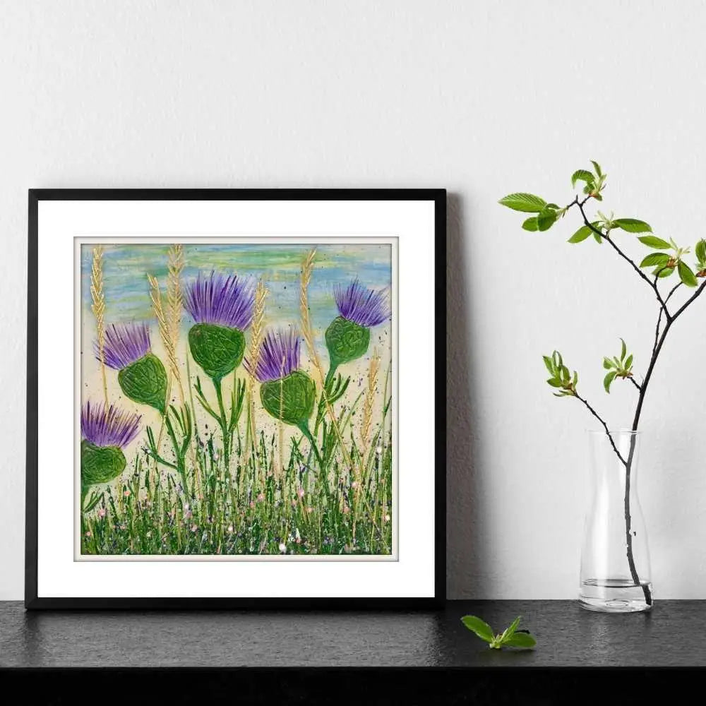 Dancing Thistles Print - Scottish Home