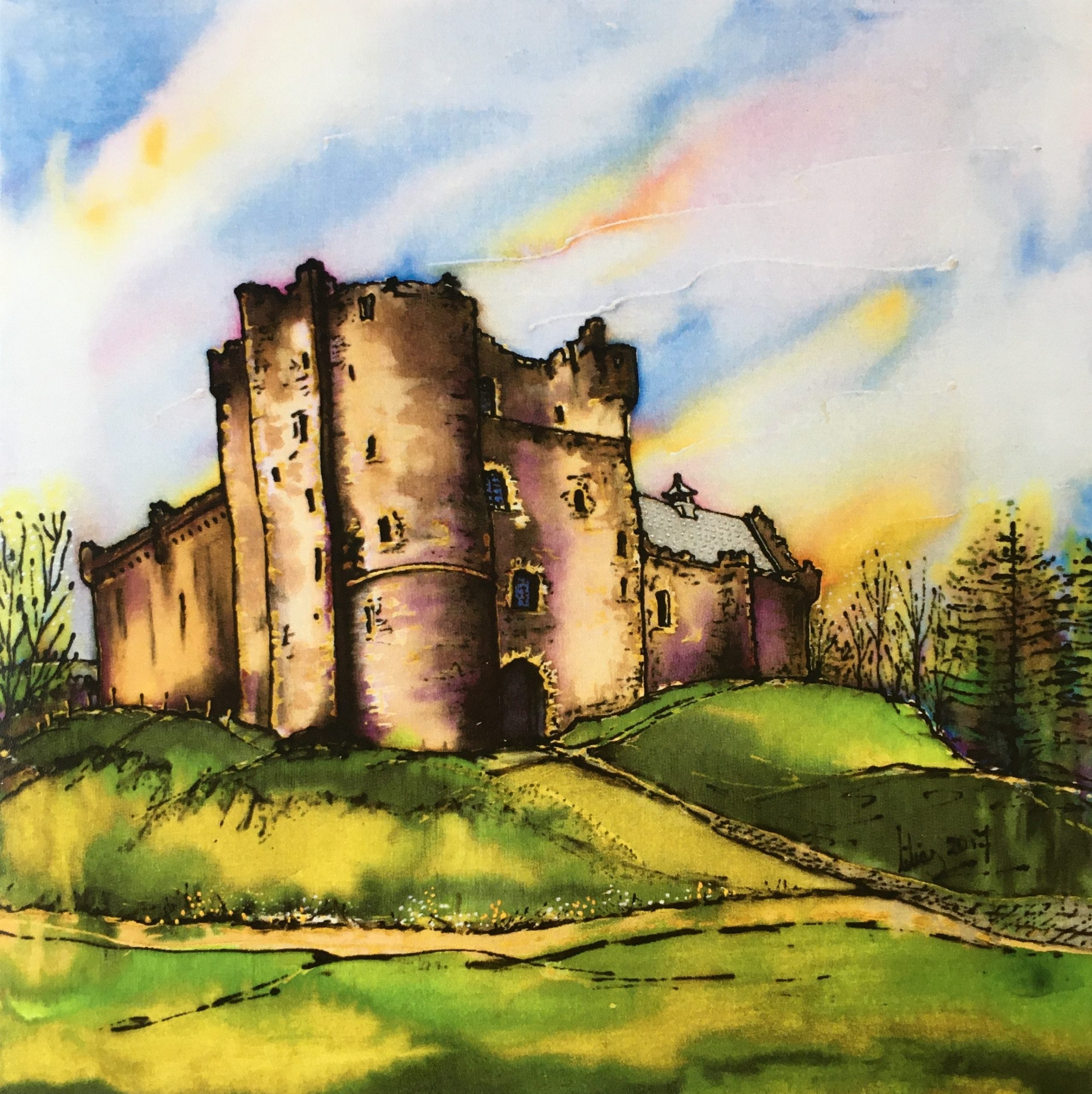 Doune Castle Card | Silk by Lillias | Scottish Creations
