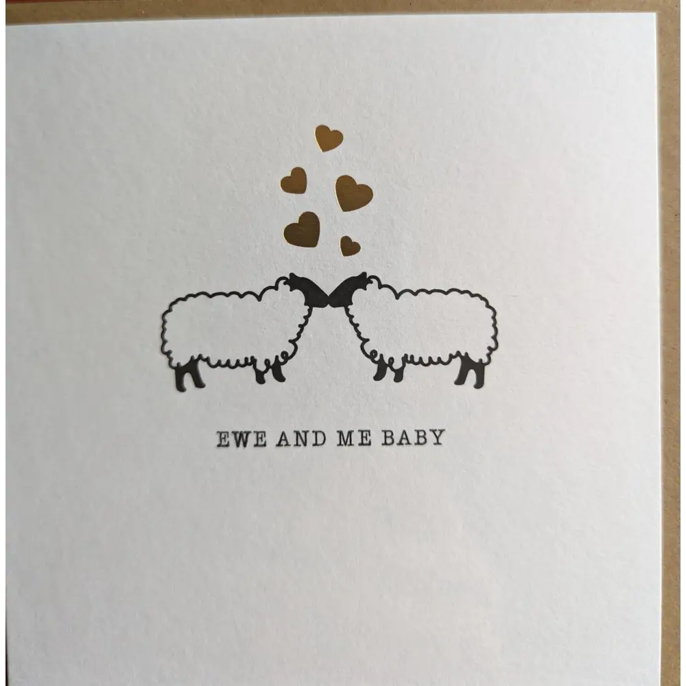 Ewe and Me Baby Card - Scottish Art
