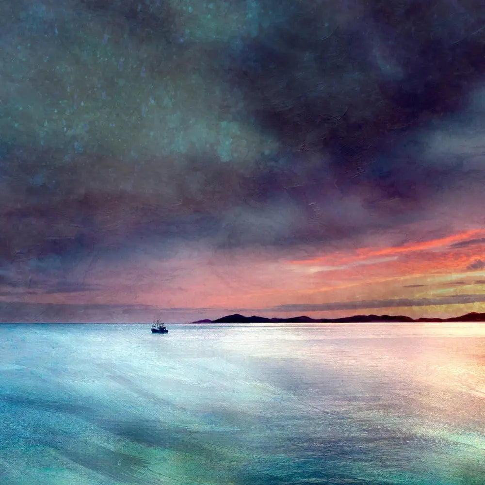 Fishing The Little Minch Ceramic Tile - Scottish Home