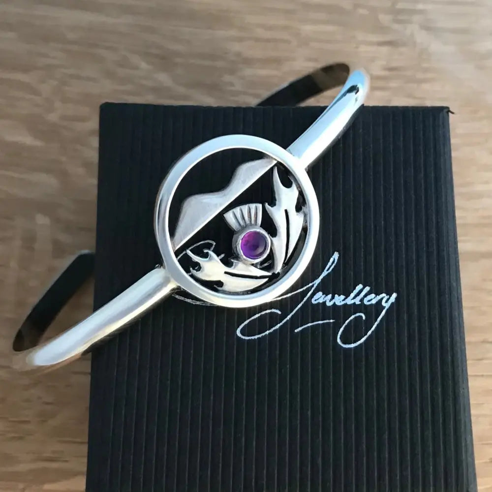 Flower of Scotland Bangle - Scottish Jewelry
