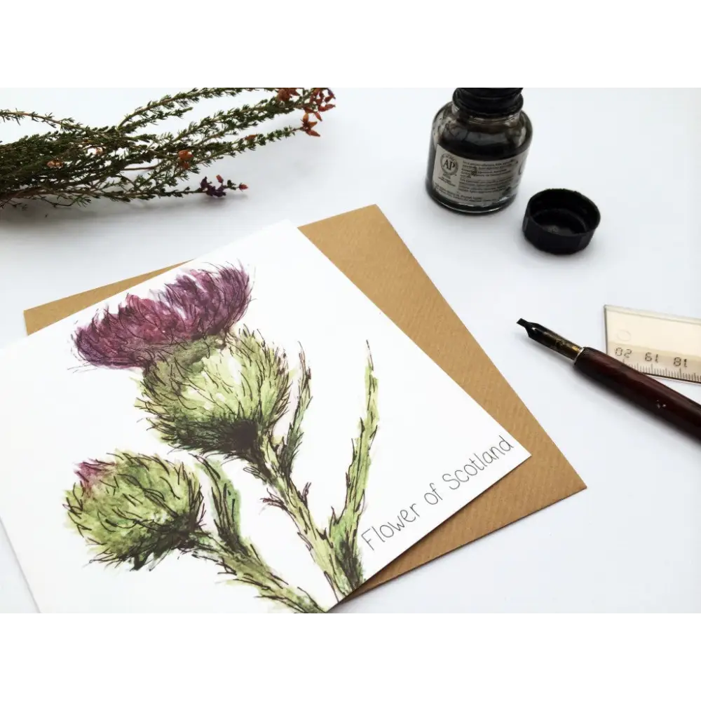 Flower of Scotland Card - Scottish Art