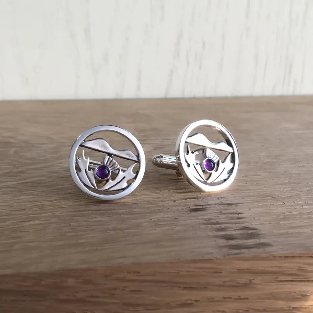 Flower of Scotland Cufflinks - Scottish Jewelry