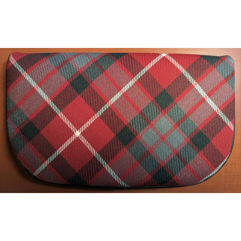 Fraser Red Tartan Fine Leather Clutch Bag - Handbags