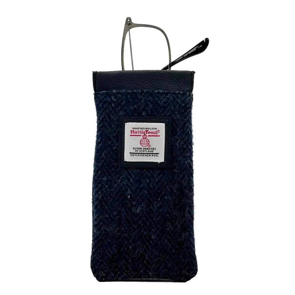 Glasses Sleeve in Harris Tweed - Blue