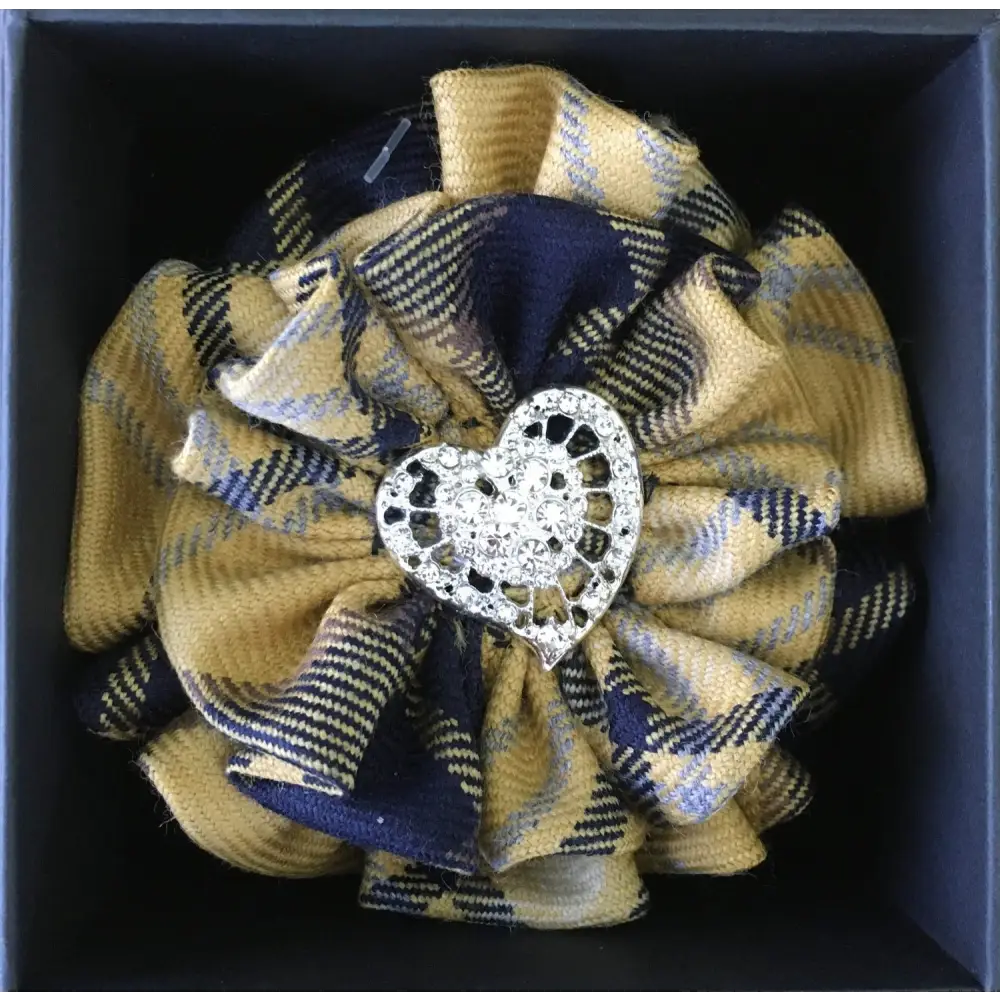 Golden Spirit Tartan Rosette - Cosy Essentials