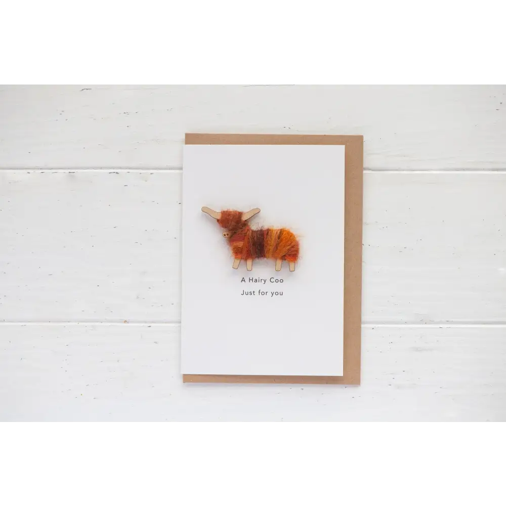 Hairy Coo Card - Scottish Art