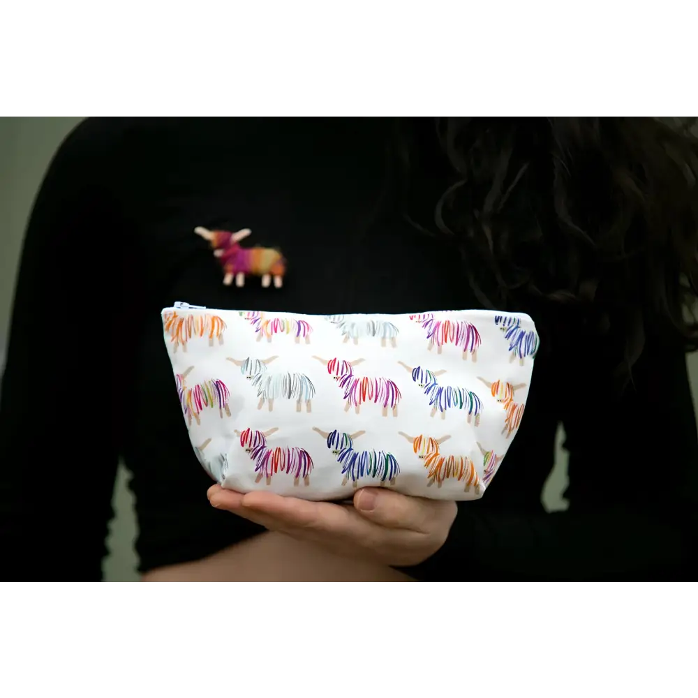 Hairy Coo Make-up Bag - Scottish Home