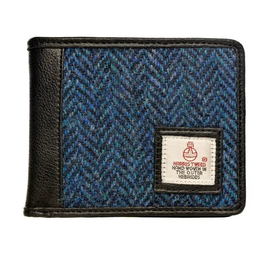 Harris Tweed Bifold Wallet - Blue