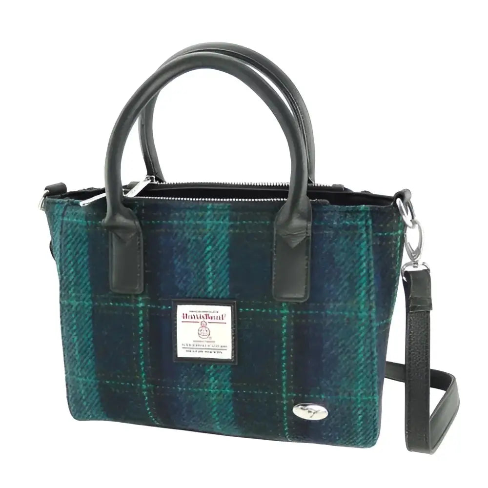 Harris Tweed Brora Bag - Blue with Turquoise #119