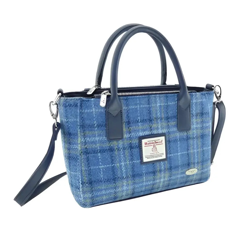 Harris Tweed Brora Bag - Light Blue Check #129