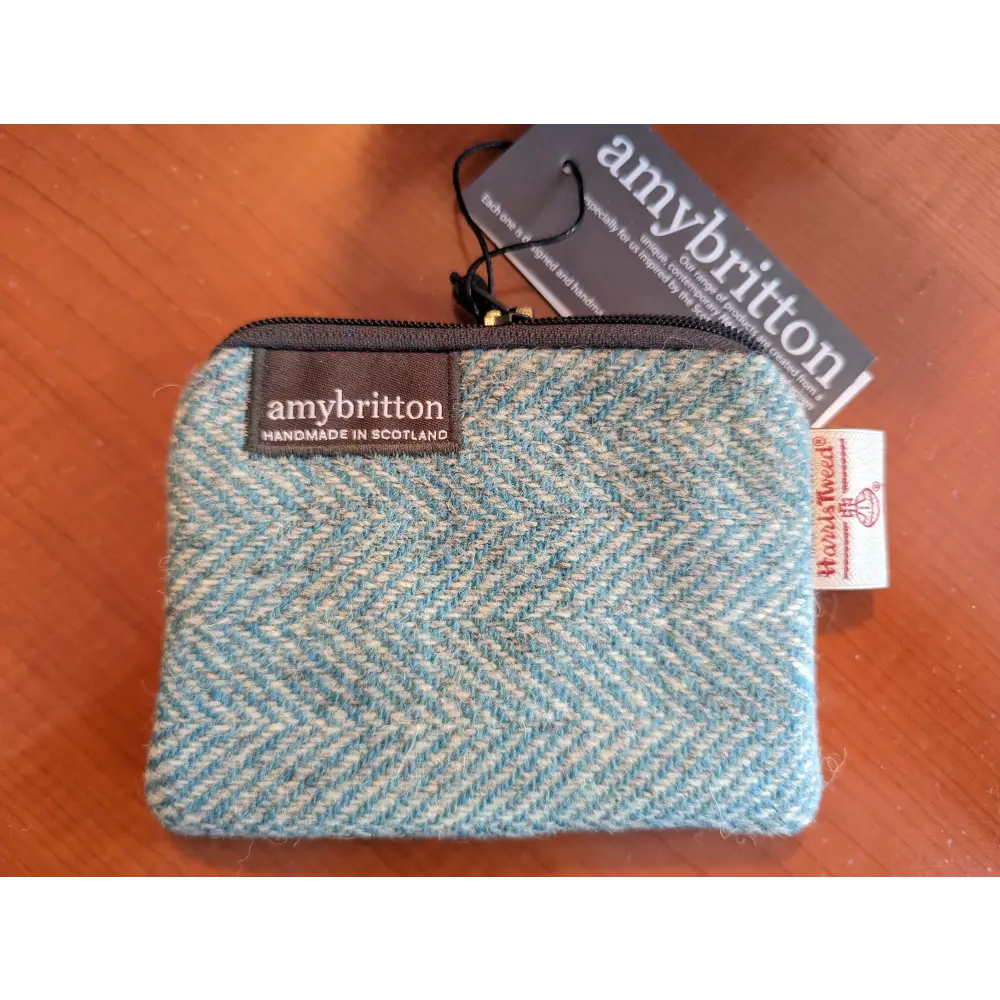 Harris Tweed Card Purse - Teal (Landscape)