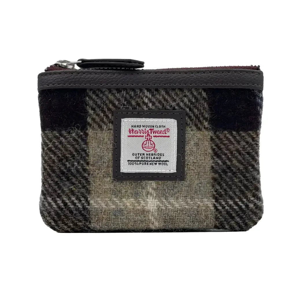 Harris Tweed Coin Purse - Blue Brown Check