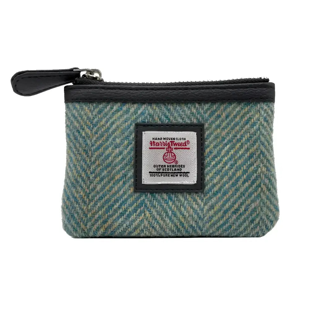 Harris Tweed Coin Purse - Turquoise